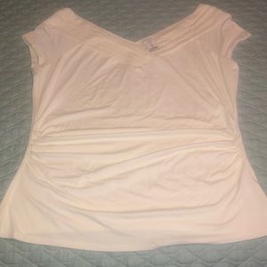 Ivory V-neck shirt